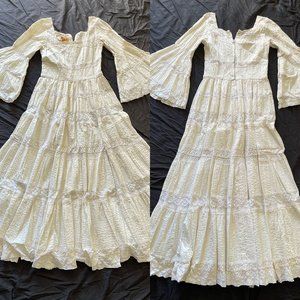 Vintage white Flamenco dress